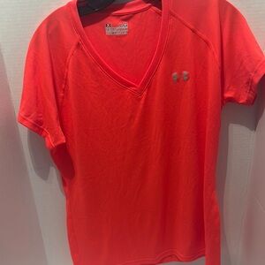 Under Armour Red V-Neck T-Shirt
